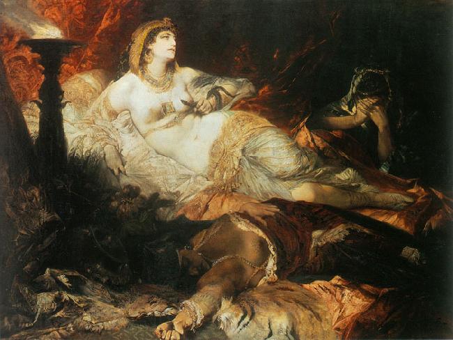 Hans Makart Der Tod der Kleopatra Spain oil painting art